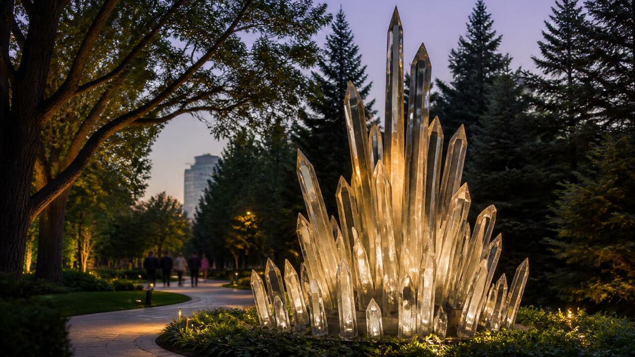 Новый сквер в Перми с арт-объектом в виде светя...